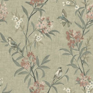 Tea Olive Green Wallpaper