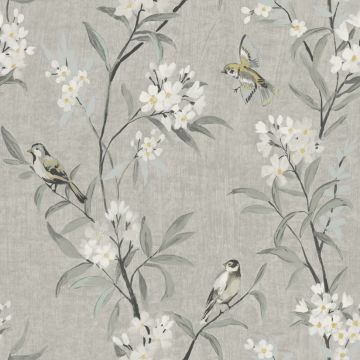 Tea Olive Gray Wallpaper