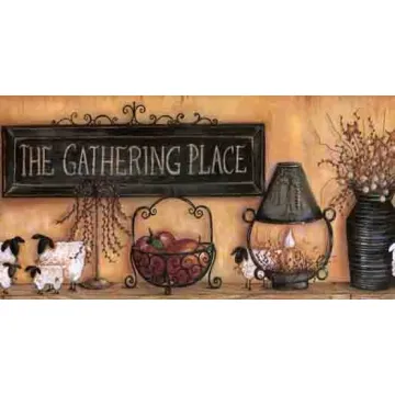 Country Gathering Place Wallpaper Border 418B80971B-2 rolls left