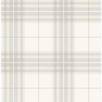Cabin Check Grey Wallpaper