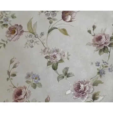 Multiple Flower Shiny Floral Wallpaper - Fine Decor Wallcovering