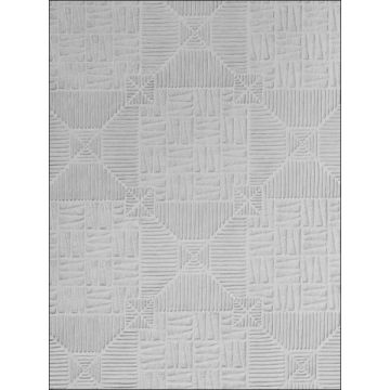 Inca Paintable Tribal White Wallpaper