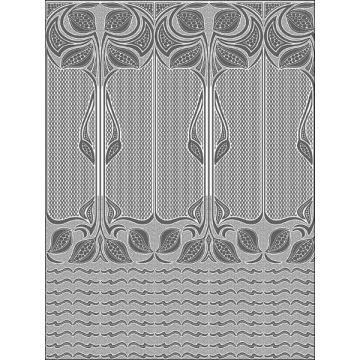 Nouveau Paintable Dado Panel White Wallpaper