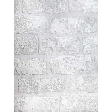 Lincolnshire Brick Paintable Luxury Vinyl White Wallpaper