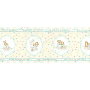 Baby Animal Nursery Wallpaper Border - 10 Yards