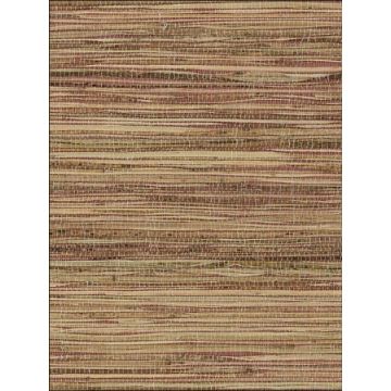 Fine Raw Jute Red Tan Wallpaper