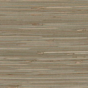488-437 Regular Buddle Wallpaper Green, Brown, Beige Decorator Grasscloth II Norwall Wallcovering