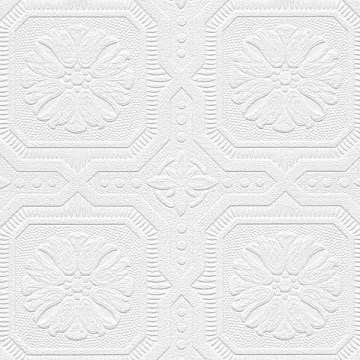 Tin Tiles Paintable Wallpaper White Norwall Wallcovering 48928
