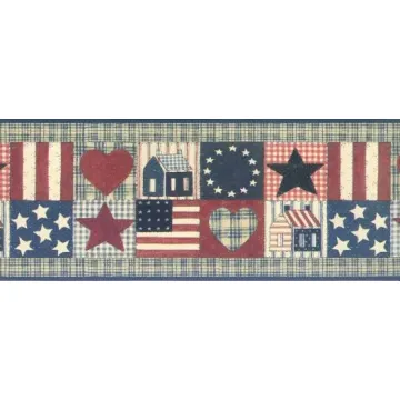 American Quilt Wallpaper Border