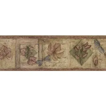 Textured Leaf Wallpaper Border