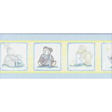 Stuffed Animal Baby Nursery Wallpaper Border - Sunworthy