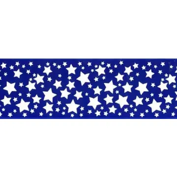 White Stars Glow in the Dark Wallpaper Border