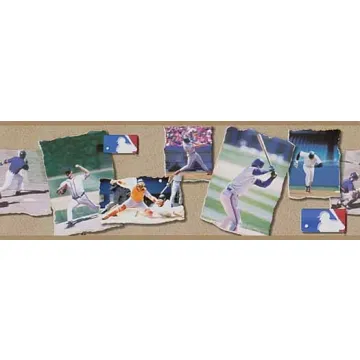 Baseball Players Collage Wallpaper Border