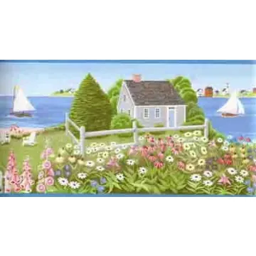 Cottages on the Water Wall Paper Border - Village