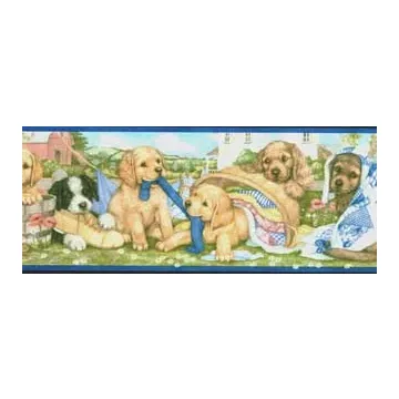 Puppy Play Wallpaper Border