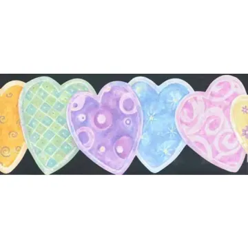 Pink Hearts Wallpaper Border