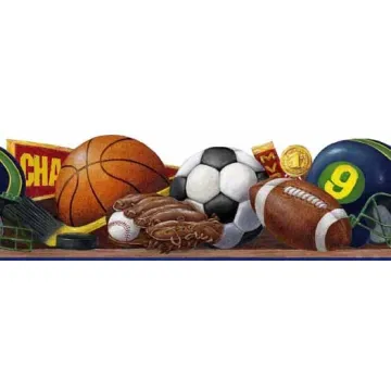 Vintage Sports Wallpaper Border