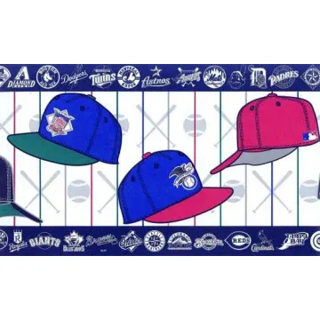 MLB Ball Cap Wallpaper Border