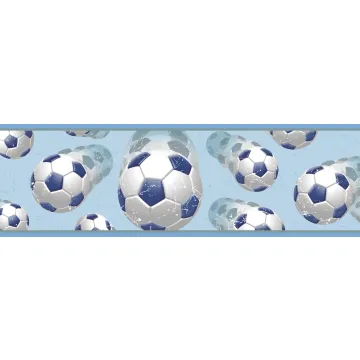 Beckham Blue Soccer Ball Motion Wallpaper Border Chesapeake BBC94251B