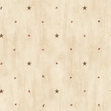 Marge Wheat Star Sprigs Toss Wallpaper Sidewall Chesapeake BBC09068