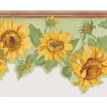 Die Cut Brown Sunflower Wallpaper Border