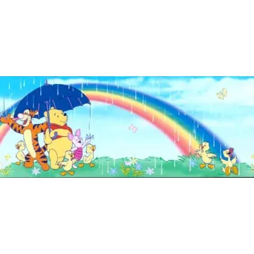 Winnie the Pooh Rainbow Disney Wallpaper Border