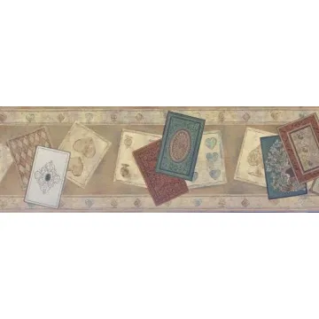 Fancy Playing Cards Wallpaper Border by Glenayr