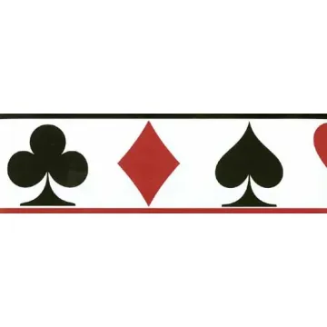 Playing Card Suits Wallpaper Border - Norwall