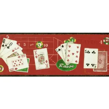 Red Poker Table Wallpaper Border