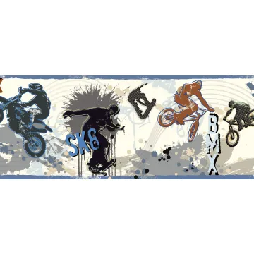 Bogie Blue Extreme Sports Wallpaper Border Chesapeake BBC94143B