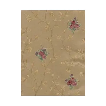 Roses Vines Silk and Satin Wallpaper