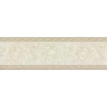Beige Scrolling Leaf Wallpaper Border