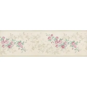 Pink Rose Wallpaper Border