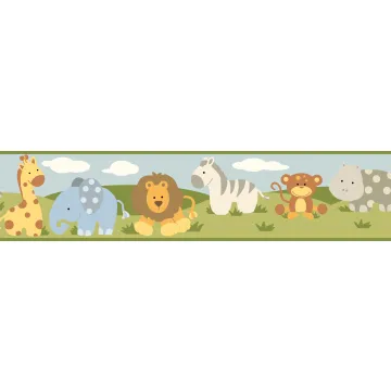 Simba Green Jungle Safari Cartoons Wallpaper Border Chesapeake BBC94182B