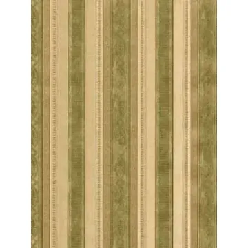 Sage and Gold Strip Wallpaper