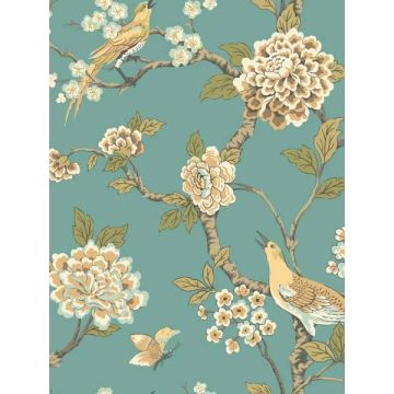 Fanciful Teal Wallpaper