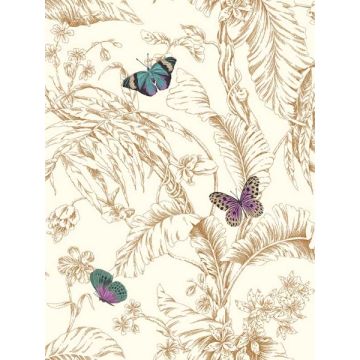 Papillon Gold Wallpaper