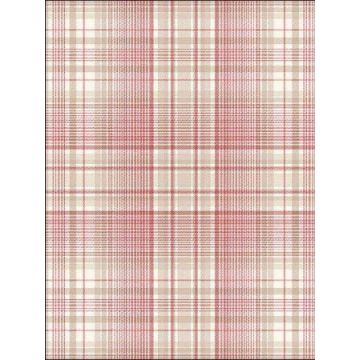 Check Plaid Red Beige Wallpaper