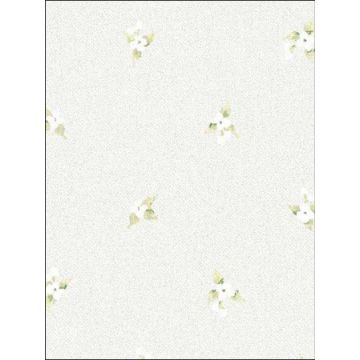 Laurel Spot Green Grey Wallpaper