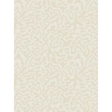 Nebulous Cloud Almond and Metallic Wallpaper
