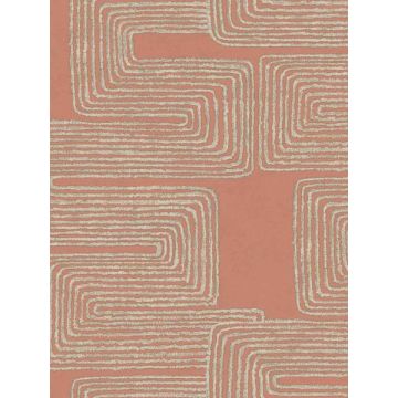 Zulu Thread Coral and Glint Wallpaper
