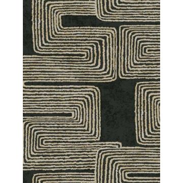 Zulu Thread Black and Gold Wallpaper
