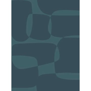 Block Peacock Wallpaper