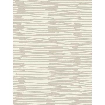 Water Reed Thatch Linen and Silver Wallpaper