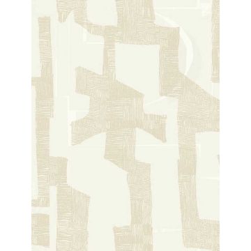Modern Tribal Caramel and Cream Wallpaper