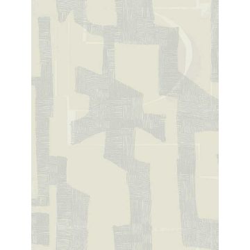 Modern Tribal Neutral and Grey Wallpaper