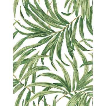 Bali Leaves Yellow and Tan Wallpaper