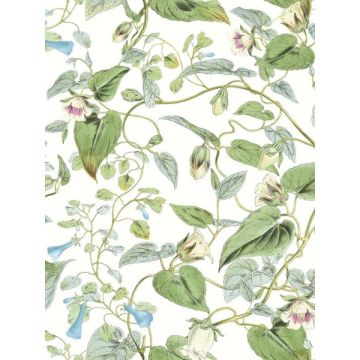 Moon Flower White Wallpaper