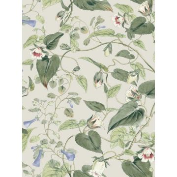 Moon Flower Light Taupe Wallpaper