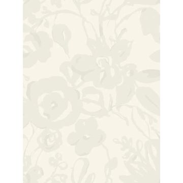 Brushstroke Floral Pearl Wallpaper